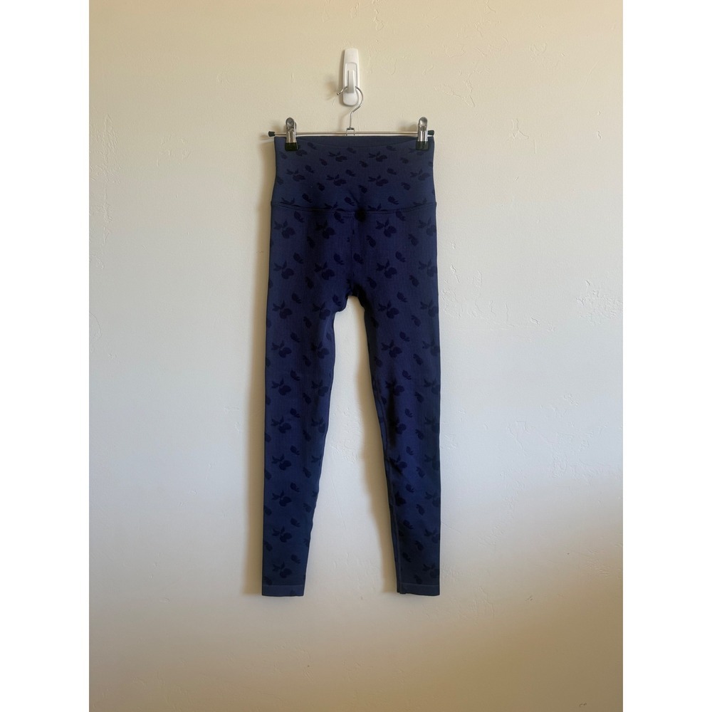 Spiritual Gangster Navy Floral Seamless High Rise Leggings XS/S Blue